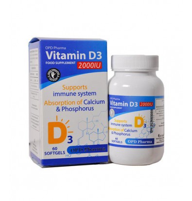 کپسول ویتامین د3 2000 واحد OPD PHARMA VITAMIN D3 2000 IU