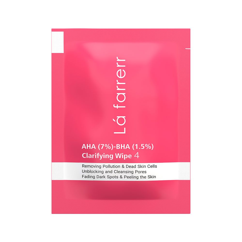 پد لابه بردار و پاکسازی کننده پوست 4 AHA(7%)-BHA(1.5%) لافارر CLARIFYING WIPE 4 LAFARRERR