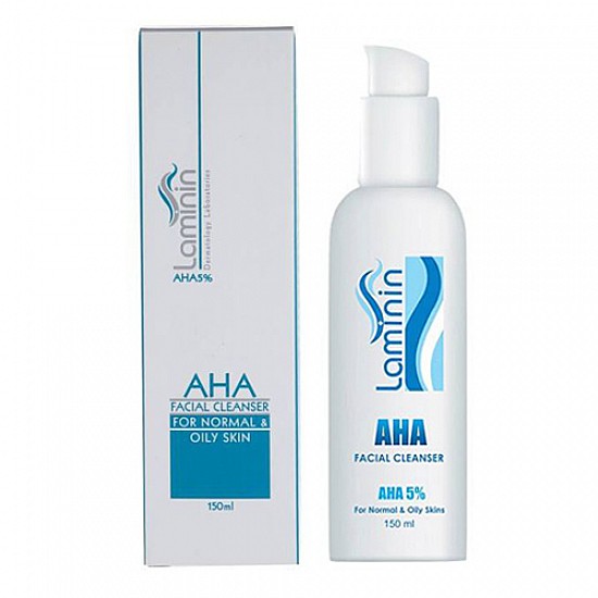 پاک کننده صورت حاوی AHA لامینین AHA FACIAL CLEANSER FOR NORMAL AND OILY SKIN LAMININ