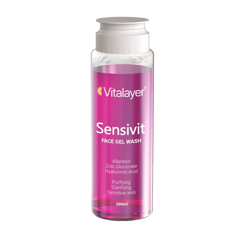 ژل شستشو صورت ویتالیر سنسی ویت SENSIVIT FACE GEL WASH VITALAYER