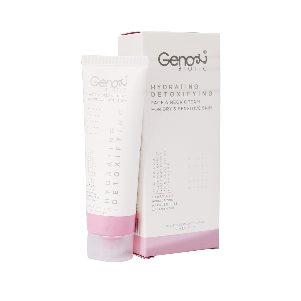 کرم رطوبت رسان صورت و گردن ژنوبایوتیک HYDRATING DETOXIFYING GENO BIOTIC