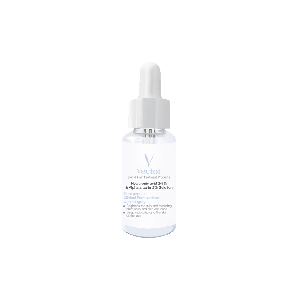 سرم هیالورونیک اسید 2.5 درصد و آلفا آربوتین 2 درصد وکتور  VECTOR HYALURONIC ACID 2.5 AND ALPHA ARBUTIN 2 SOLUTION