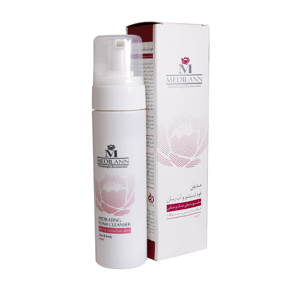 فوم شستشو و آبرسان پوست های خشک و حساس مدیلنMEDILAN HYDRATING FOAM CLEANSER DRY TO SENSITIVE SKIN