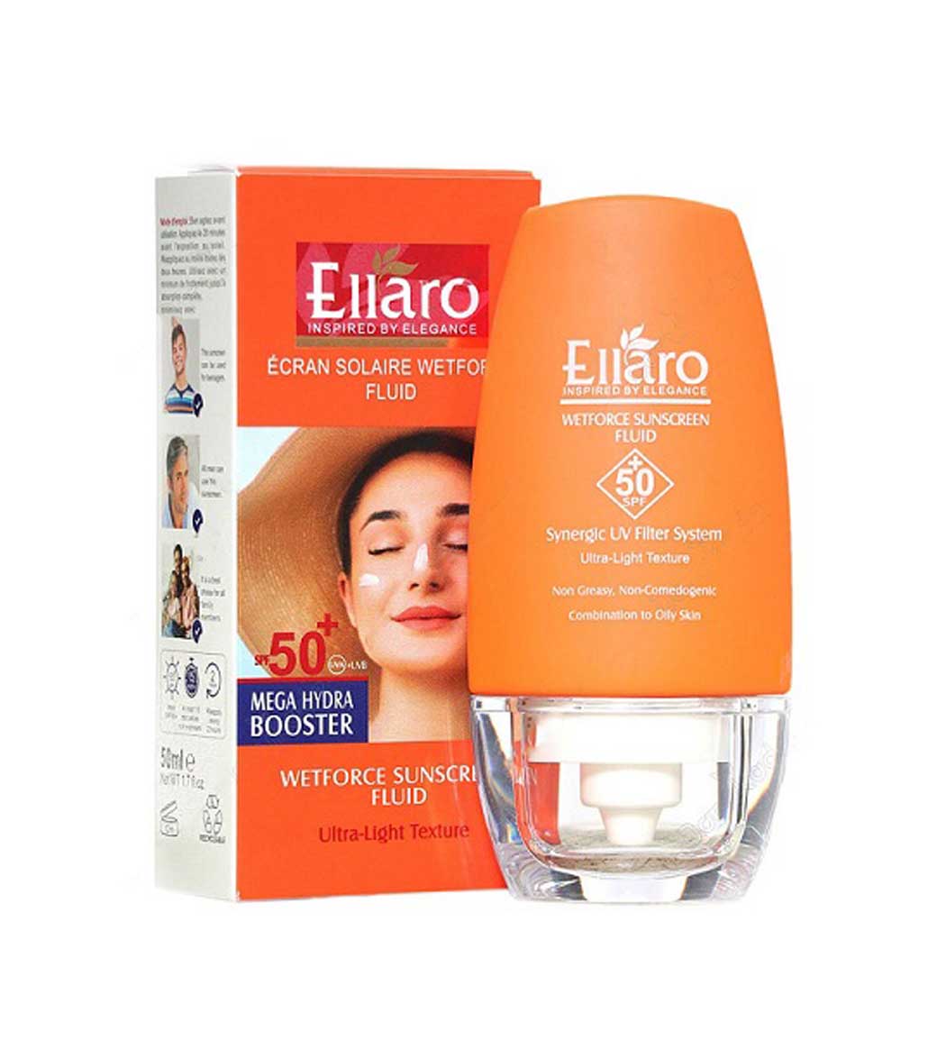 فلوئید ضد آفتاب SPF 50 الارو ELLARO WETFORCE SUNSCREEN FLUID SPF 50