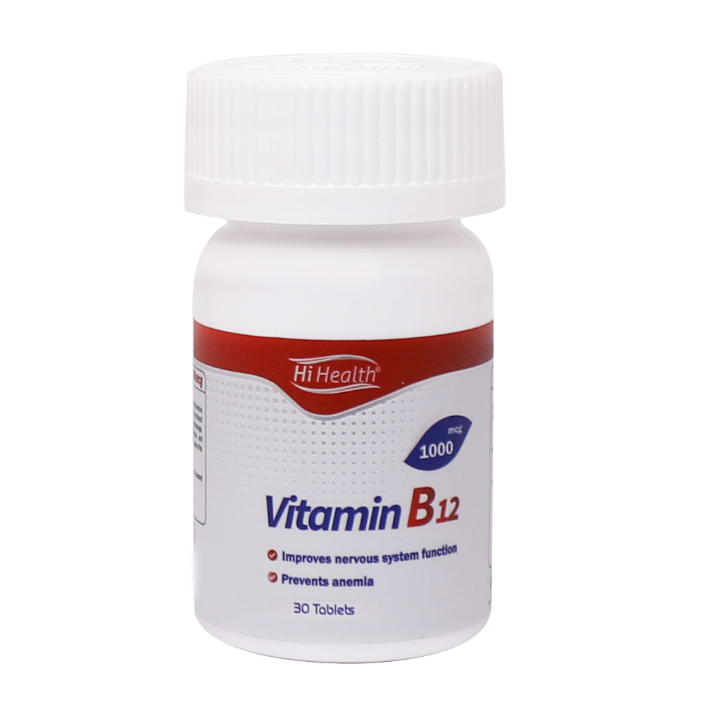 قرص ویتامین B12 1000 های هلث HI HEALTH VITAMIN B12 1000 MCG 30 TABLETS