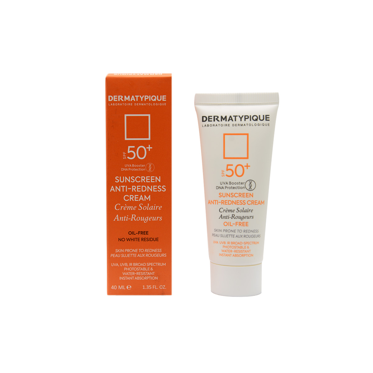 ضد آفتاب پوست قرمز و حساس +SPF50 درماتیپیک ANTI-REDNESS CREAM OIL FREE SUNSCREEN 40 ML SPF50+ DERMATYPIQUE