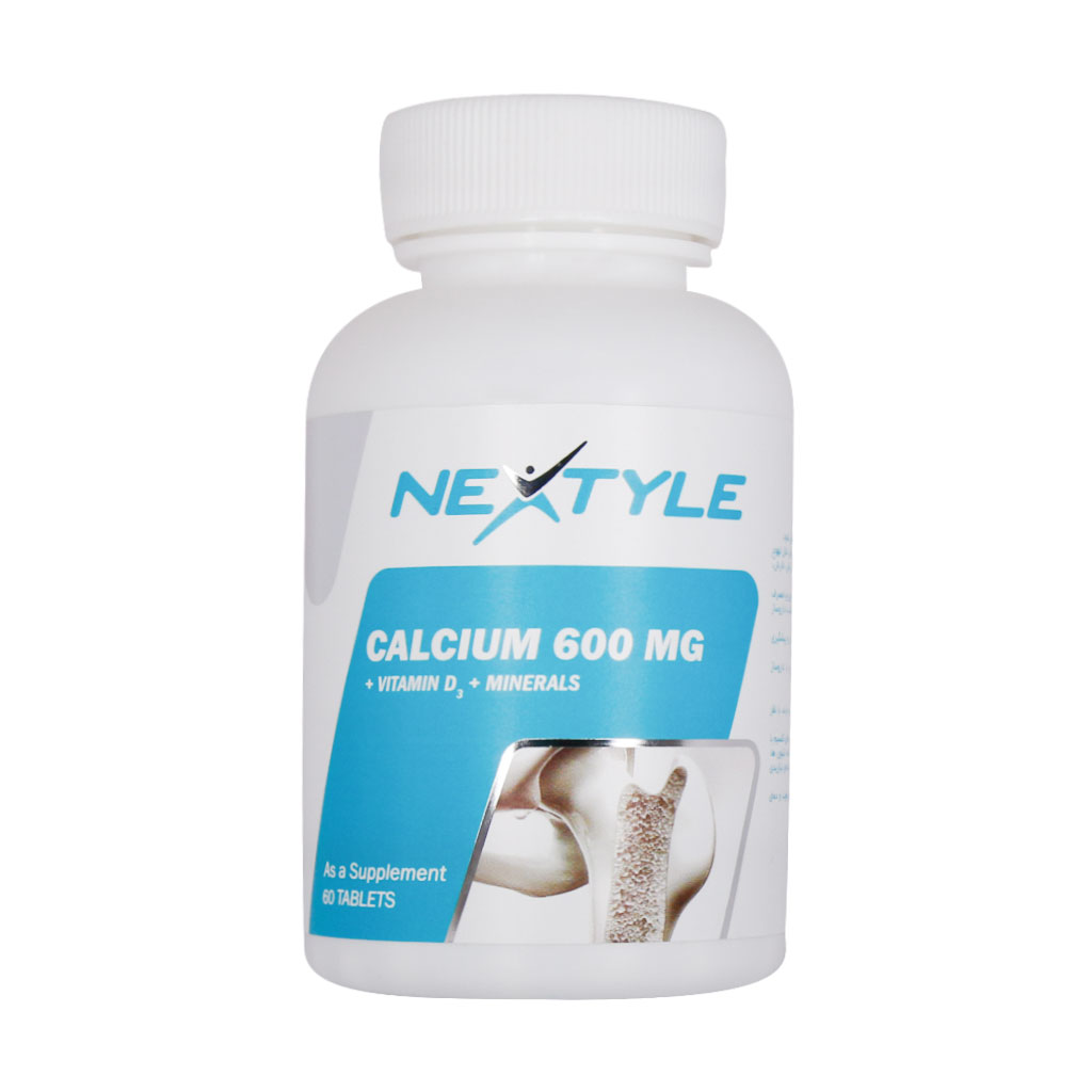 قرص کلسیم ۶۰۰ میلی گرم نکستایل ۶۰ عدد NEXTYLE CALCIUM ۶۰۰ MG