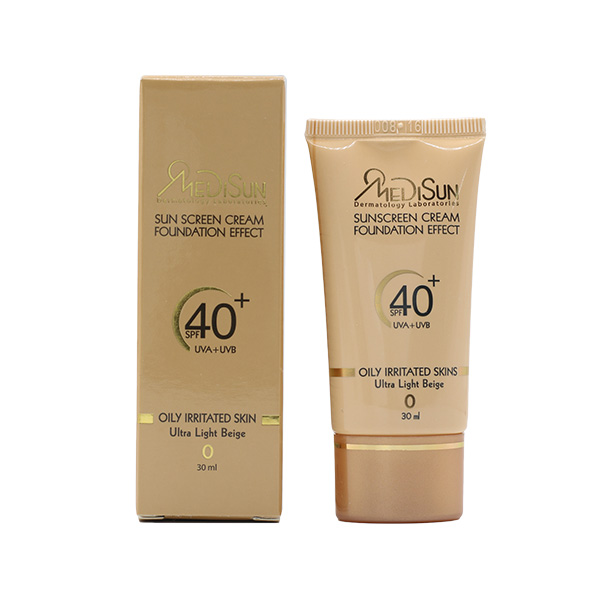 کرم ضد آفتاب SPF40 بژ خیلی روشن مدیسان SUN SCREEN CREAM FOUNDATION EFFECT ULTRA LIGHT BEIGE MEDISUN