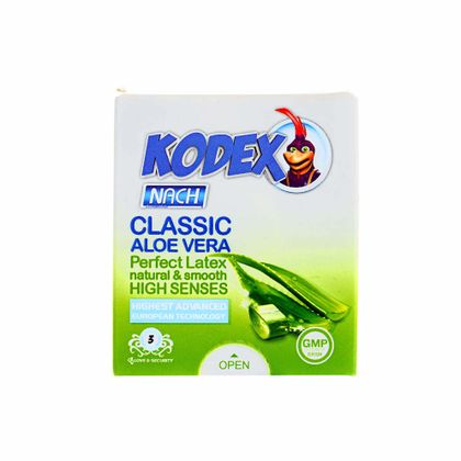 کاندوم کلاسیک کودکس بسته 3 عددی CLASSIC ALOE VERA CONDOM KODEX