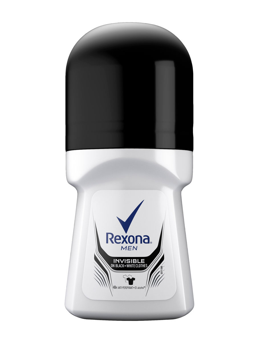 رولان ضد تعریق بلک اند وایت مردانه رکسونا INVISIBLE ROLL-ON FOR MEN REXONA