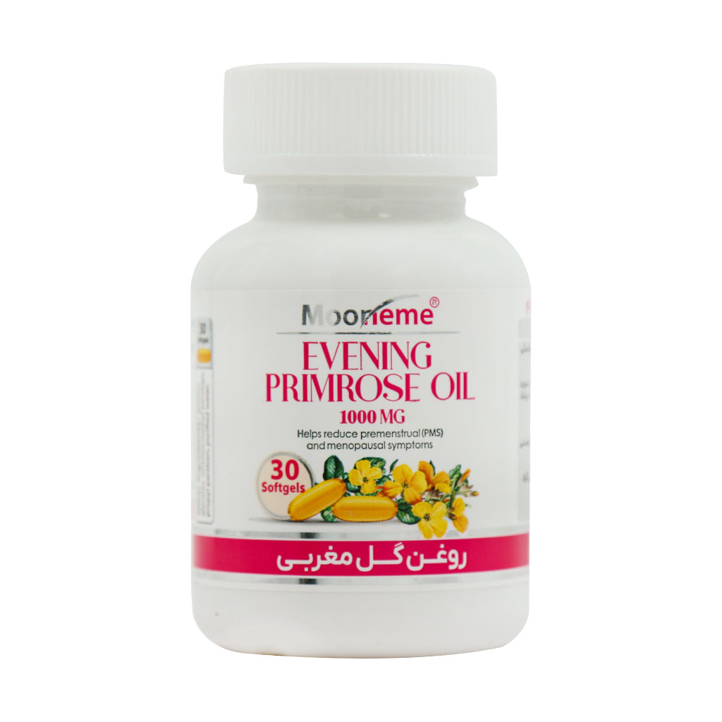 روغن گل مغربی مونم 1000 میلی گرم Evening Primrose Oil Mooneme