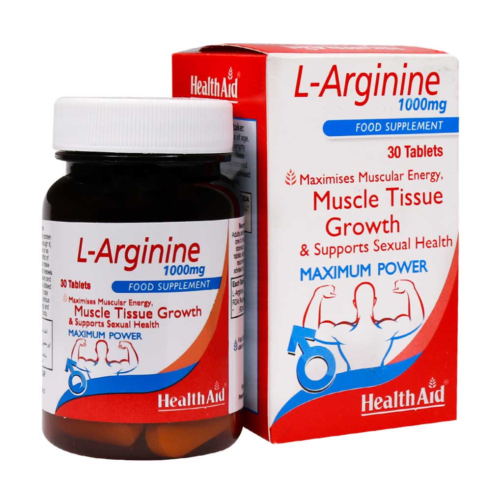 قرص ال آرژنین 1000 میلی گرم هلث اید Health Aid L Arginine 1000 mg