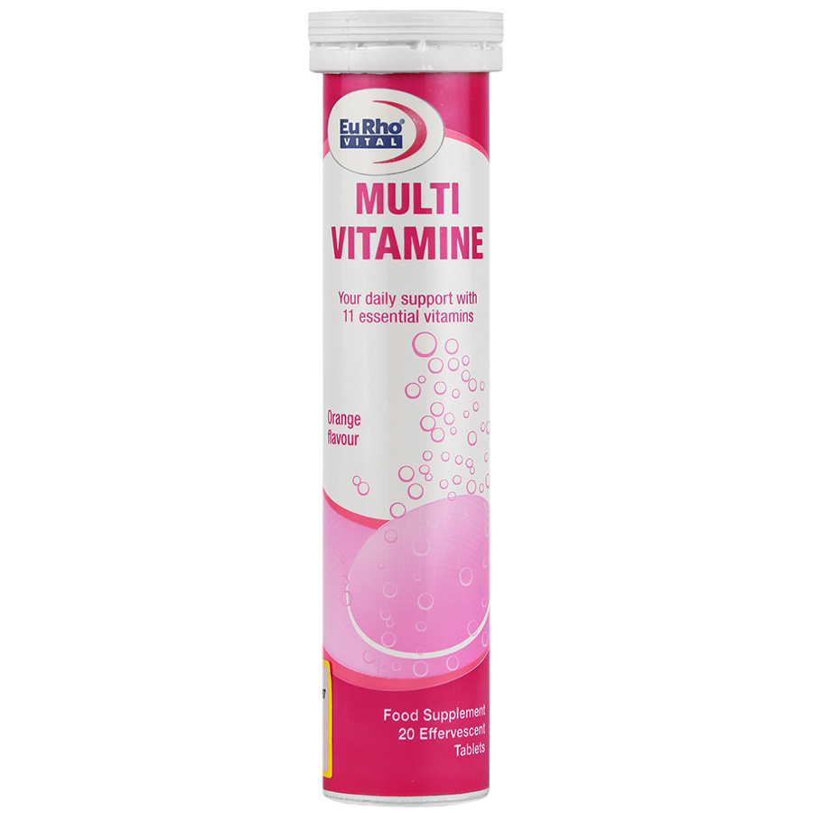 قرص جوشان مولتی ویتامین یوروویتال 20 عددی EURHO VITAL MULTI VITAMIN 20 EFFERVESCENT TABS