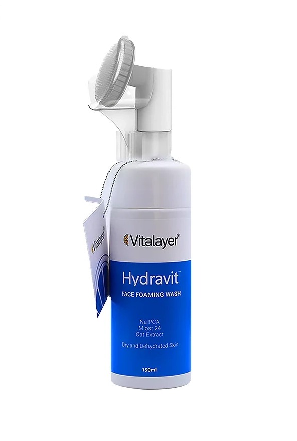 فوم شستشوی صورت پوست خشک هیدراویت ویتالیر VITALAYER HYDRAVIT FACE FOAMING WASH FOR DRY AND DEHYDRTED SKIN