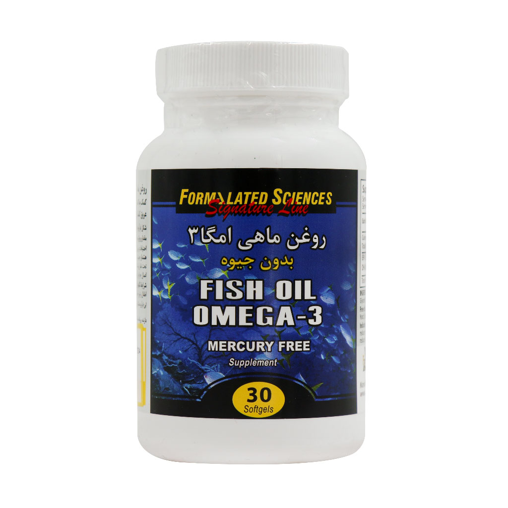 کپسول روغن ماهی امگا 3 فرمولیتد ساینسز 30 عددی SCIENCES OMEGA 3 FISH OIL SOFT GELS