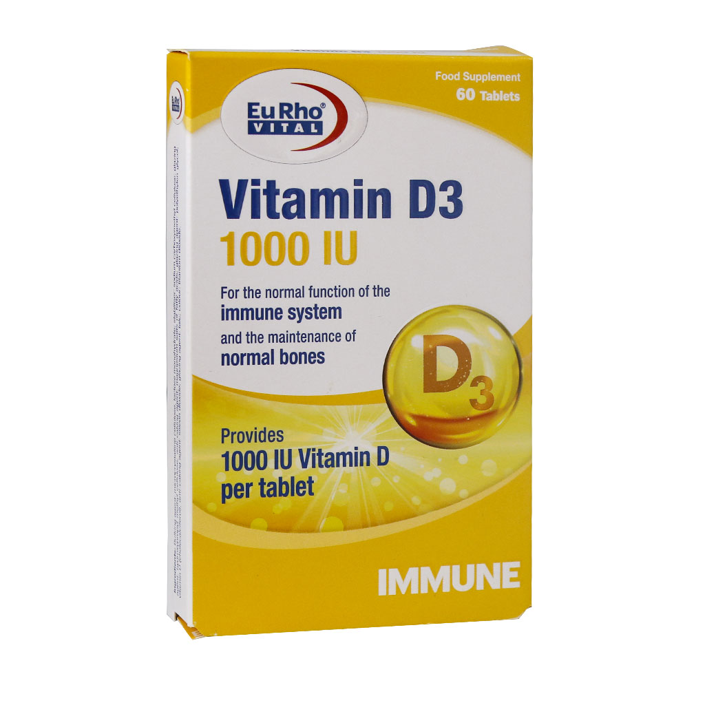 ویتامین د3 یوروویتال 1000 واحدی Vitamin D3 Eurho Vital 1000 IU