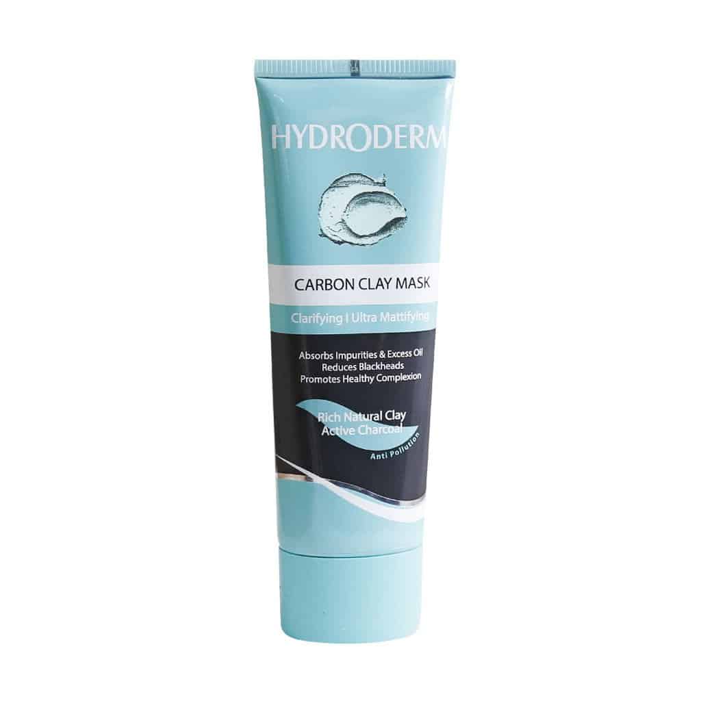 ماسک رسی پاک کننده عمیق و شفاف کننده پوست چرب هیدرودرم Hydroderm Carbon Clay Mask