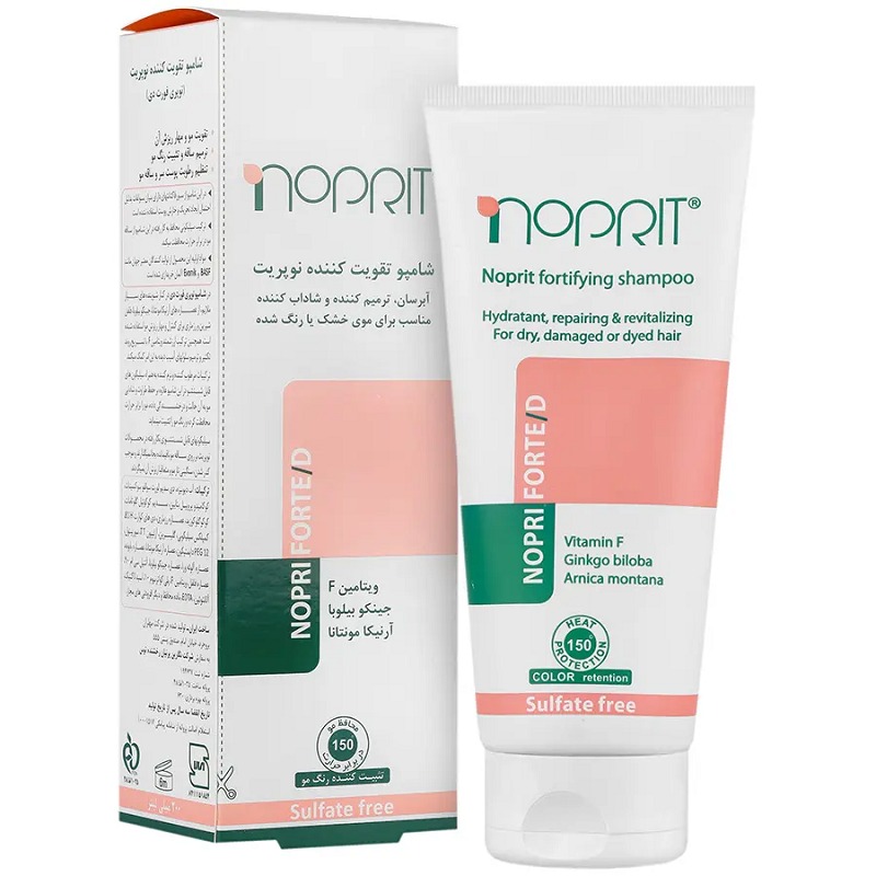 شامپو تقویت کننده نوپری فورت دی نوپریت Noprit fortifying shampoo for dry damaged or dyed hair