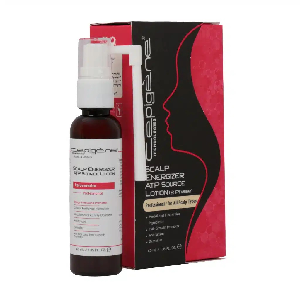 محلول تقویت کننده مو دوفازی و انرژی بخش سپیژن Cepigene Scalp Energizer ATP Source Lotion