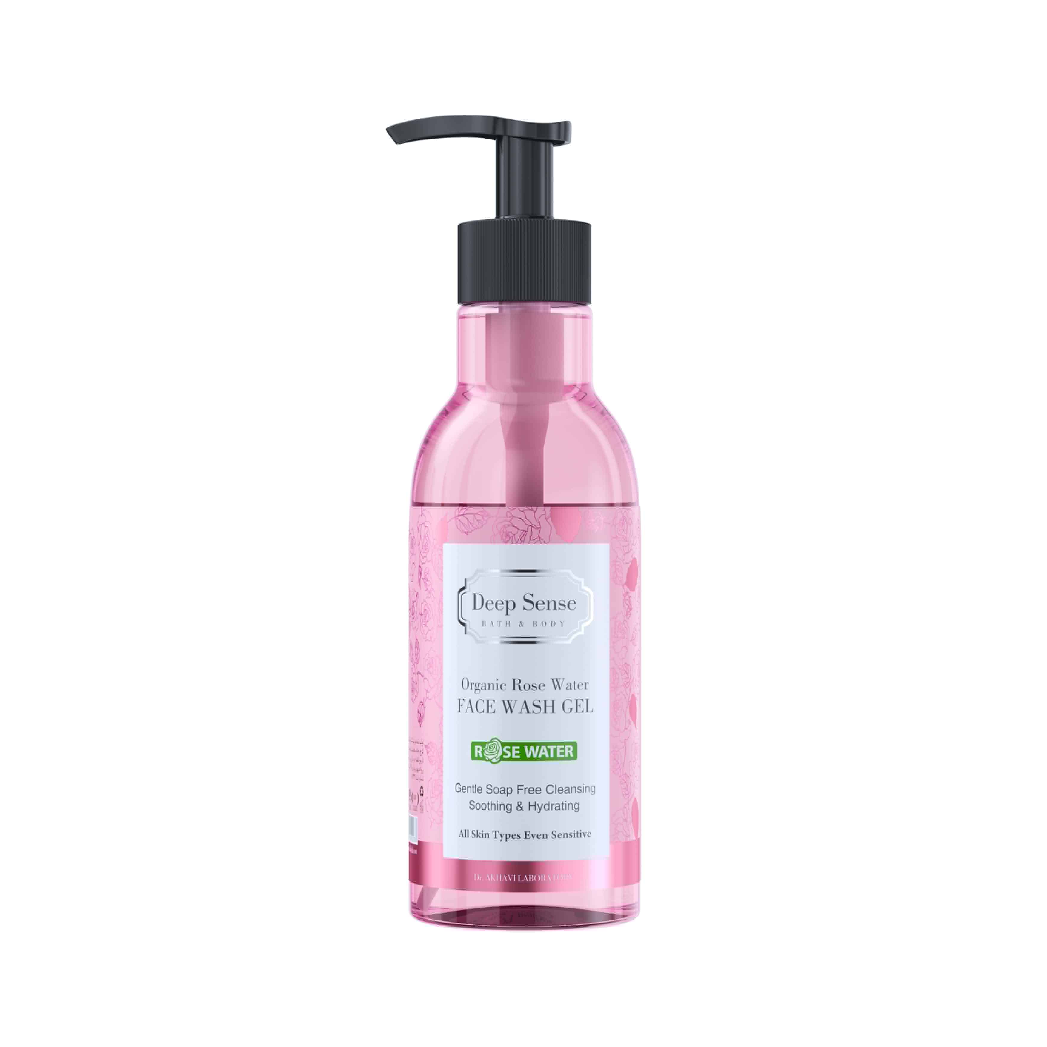 ژل شستشو صورت گلاب دیپ سنس Deep Sense Face Wash Gel For Sensitive Skins