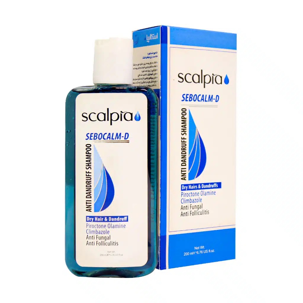 شامپو ضدشوره مناسب موهای خشک اسکالپیا Sebocalm D Anti Dandruff Shampoo