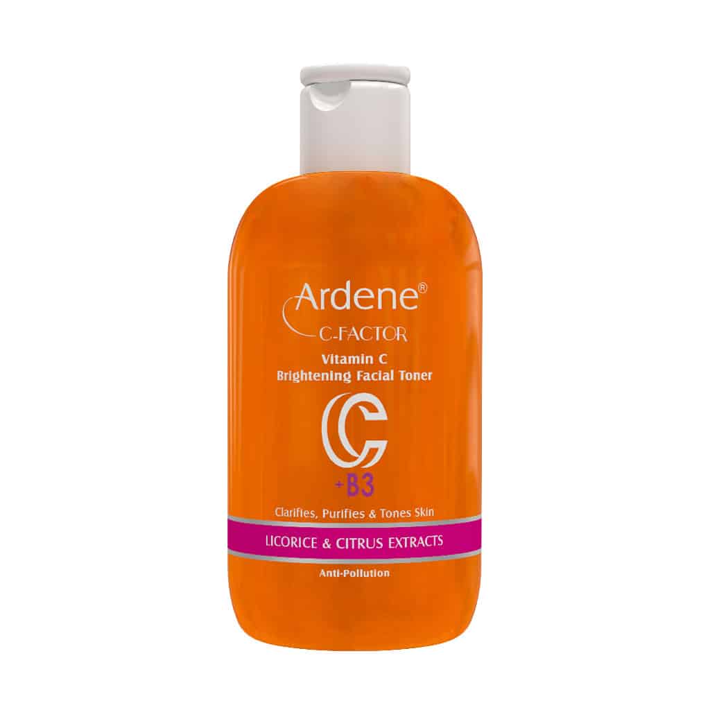 تونیک پاک کننده و شفاف کننده صورت حاوی ویتامین C سی فکتور آردن Ardene Vitamin C Brightening Facial Toner