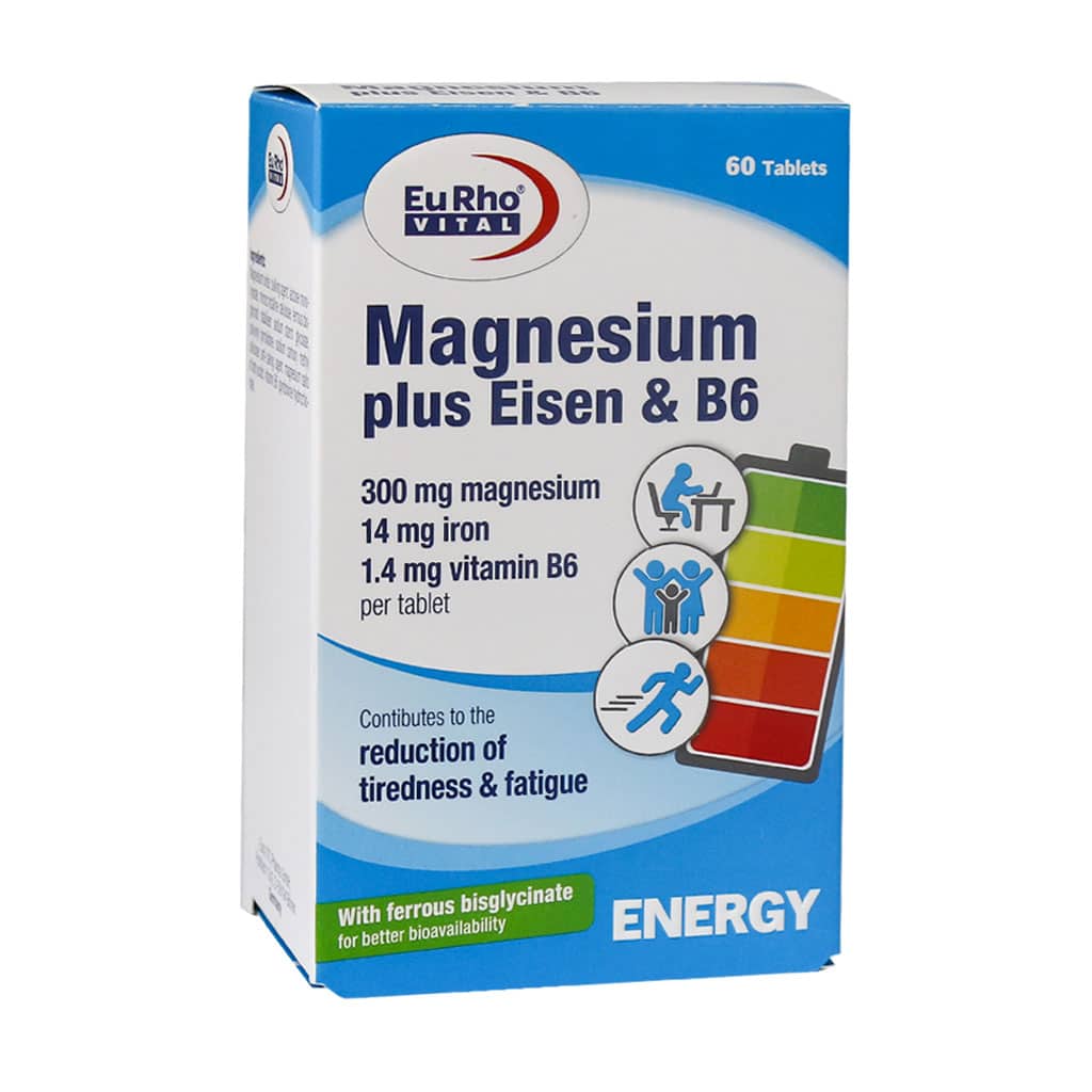 منیزیم پلاس آیزن و B6 یوروویتال Eurho Vital Magnesium Plus Eisen And B6