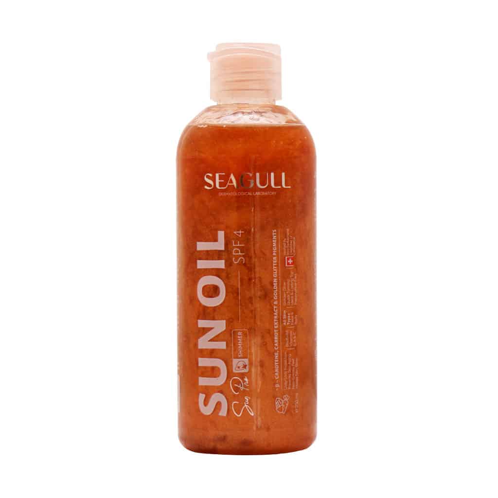 روغن برنزه کننده و ویتامینه اکلیلی SPF4 سی گل Sun Oil Shimmer SPF4