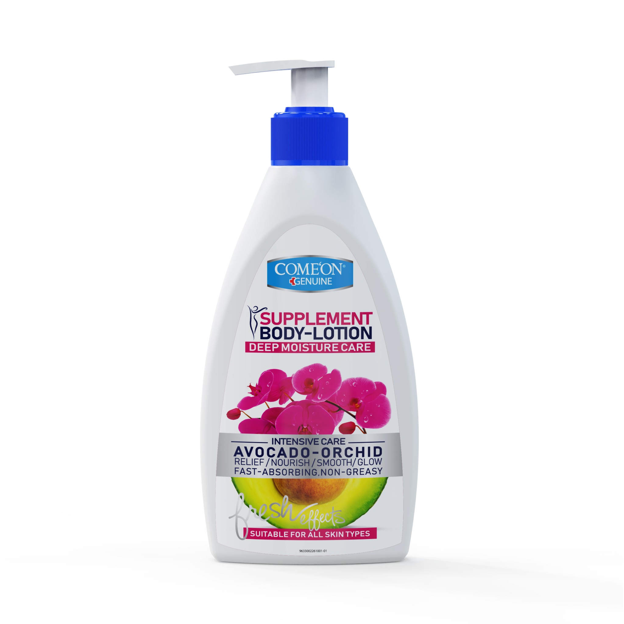 لوسیون بدن مرطوب کننده آووکادو و ارکیده انواع پوست کامان Avocado And Orchid Supplement Body Lotion