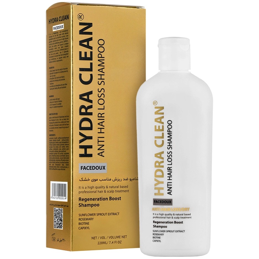 شامپو ضد ریزش و ضد شوره هیدراکلین فیس دوکس Hydra Clean Anti Hair Loss And Dandruff Shampoo