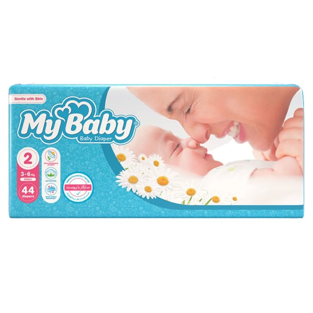 پوشک کامل بچه حاوی عصاره بابونه سایز ۲ مای بیبی My Baby Size 2 Baby Diaper With Chamomile Extract
